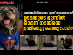 “അവൻ ഞങ്ങളുടെ കുടുംബാംഗമായിരുന്നു”; എൻബിഎ ആഘോഷത്തിനിടെ നായയെ വെടിവെച്ച് കൊന്ന് പൊലീസ്